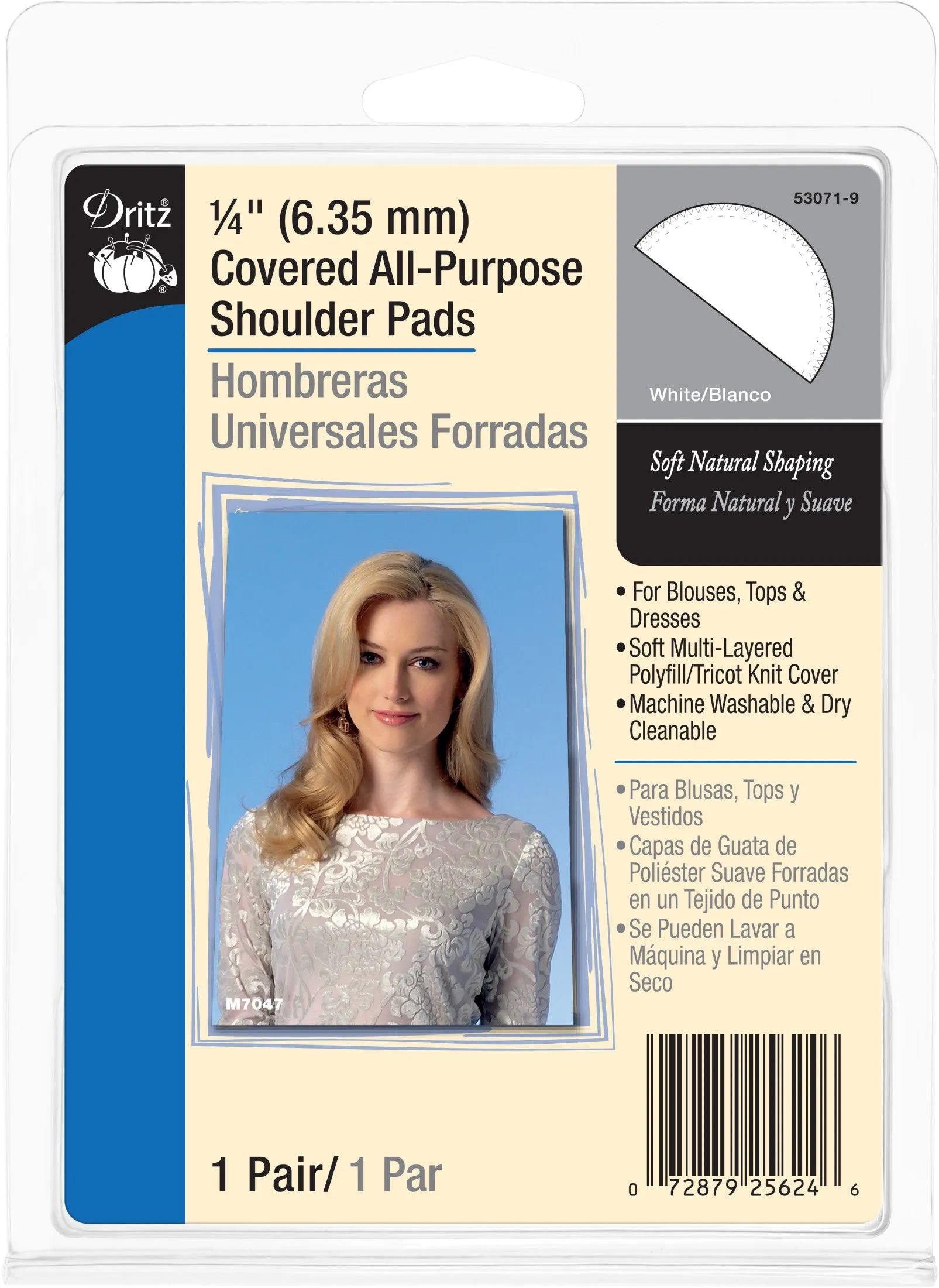 1/4" Covered All-Purpose Shoulder Pads