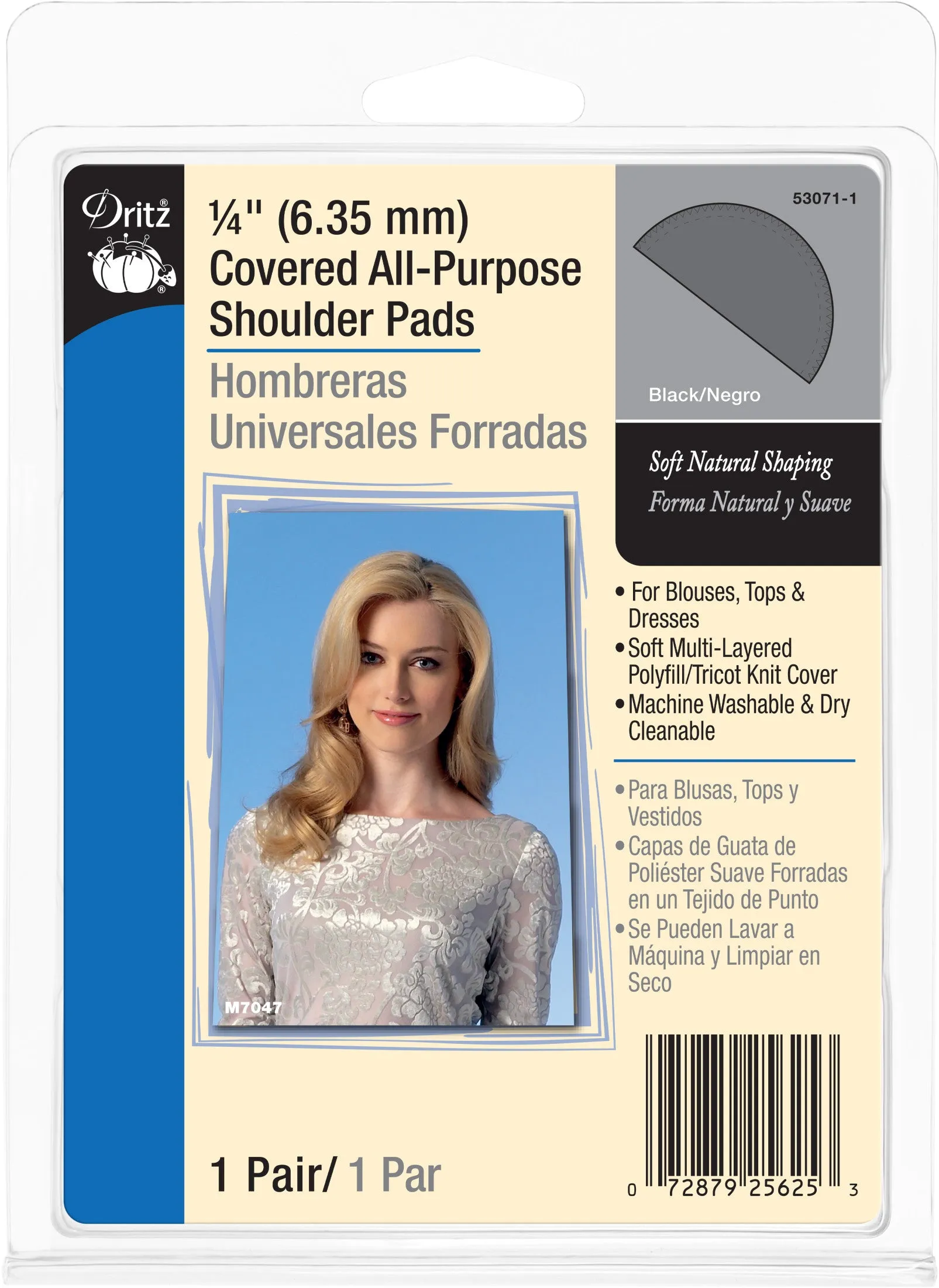 1/4" Covered All-Purpose Shoulder Pads