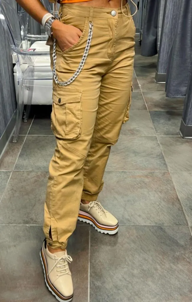 3113 Jogger cargo pants with chain