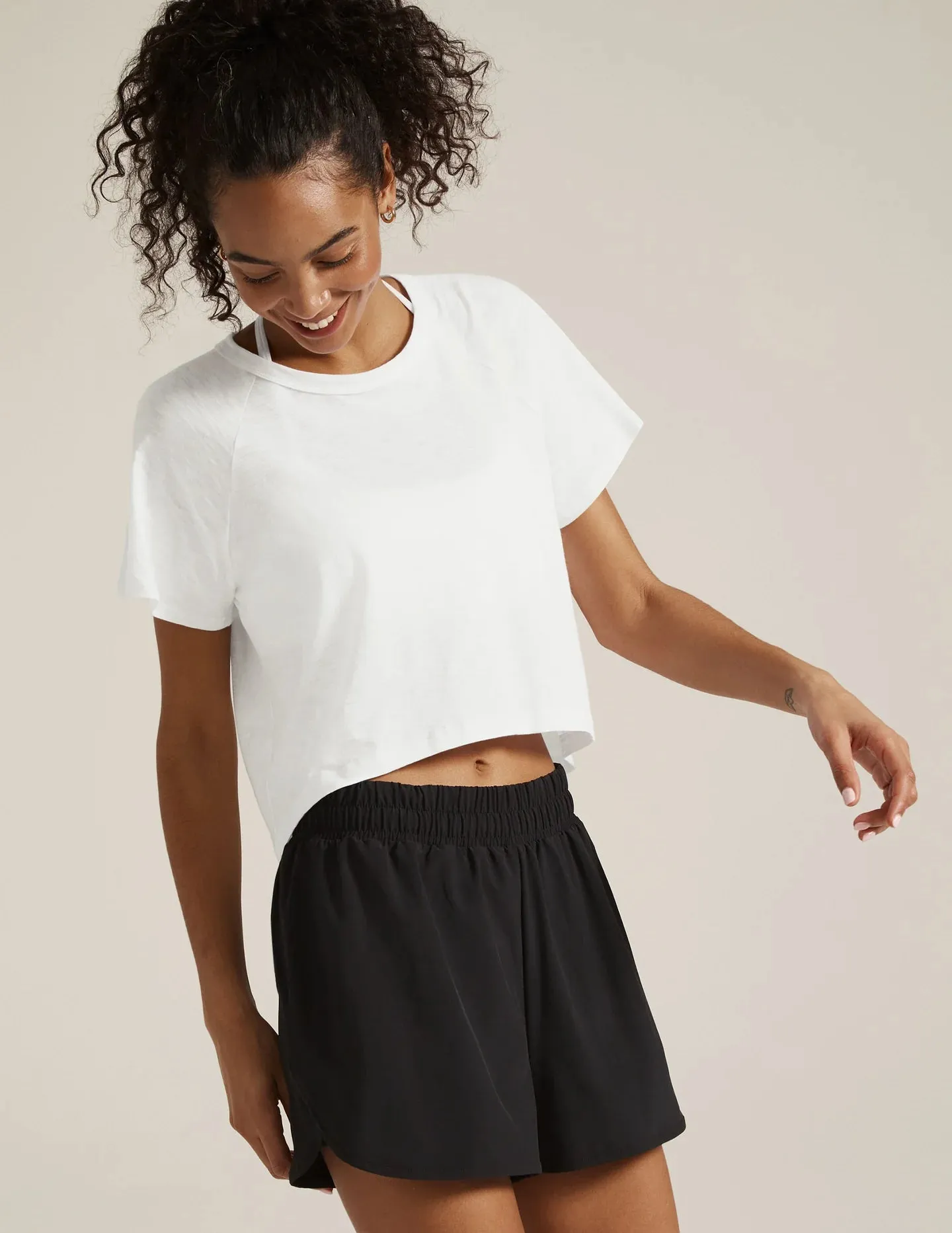 Beyond Yoga Signature High Low Cropped Tee - Multiple Options