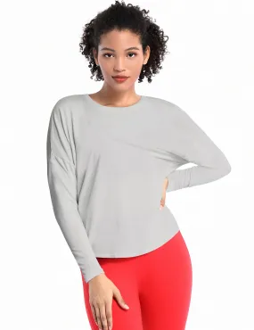 Biking Batwing Tunic Tops lightgray_Biking