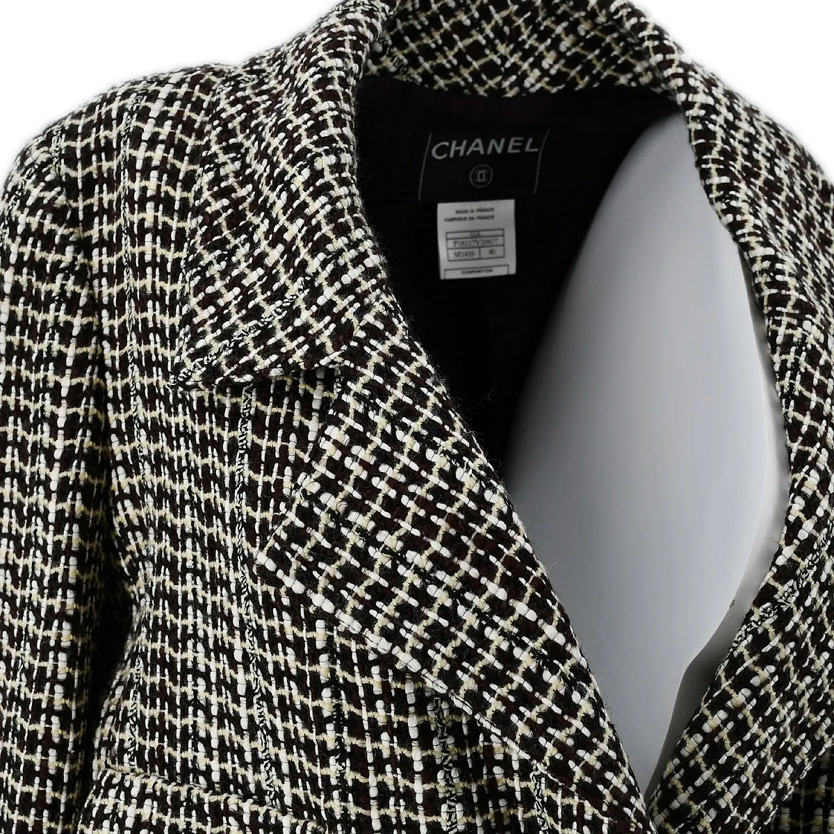 Chanel 2001 fall boucle double-breasted jacket #40