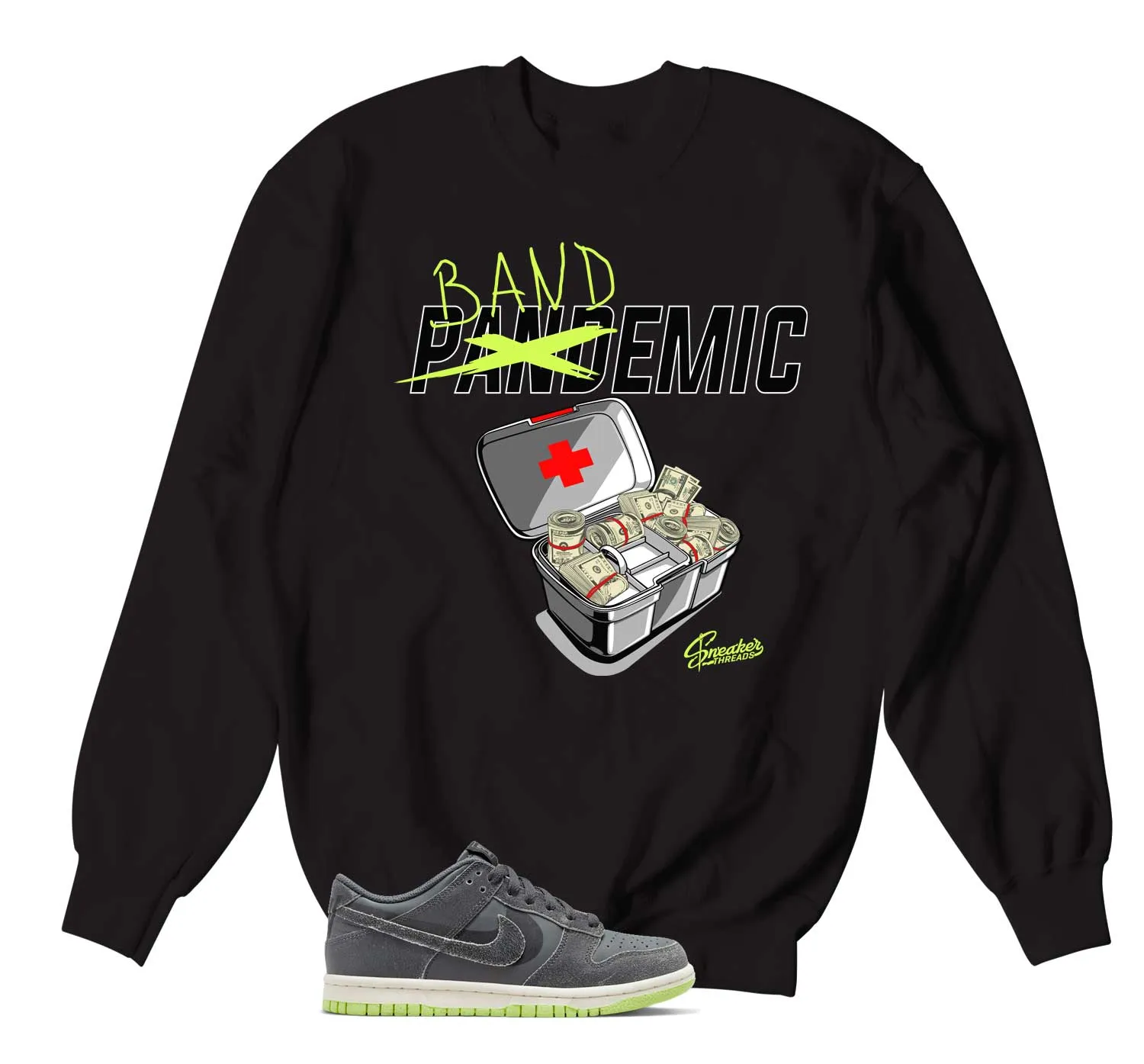 Dunk Low Halloween Ghost Green Bandemic Sweater