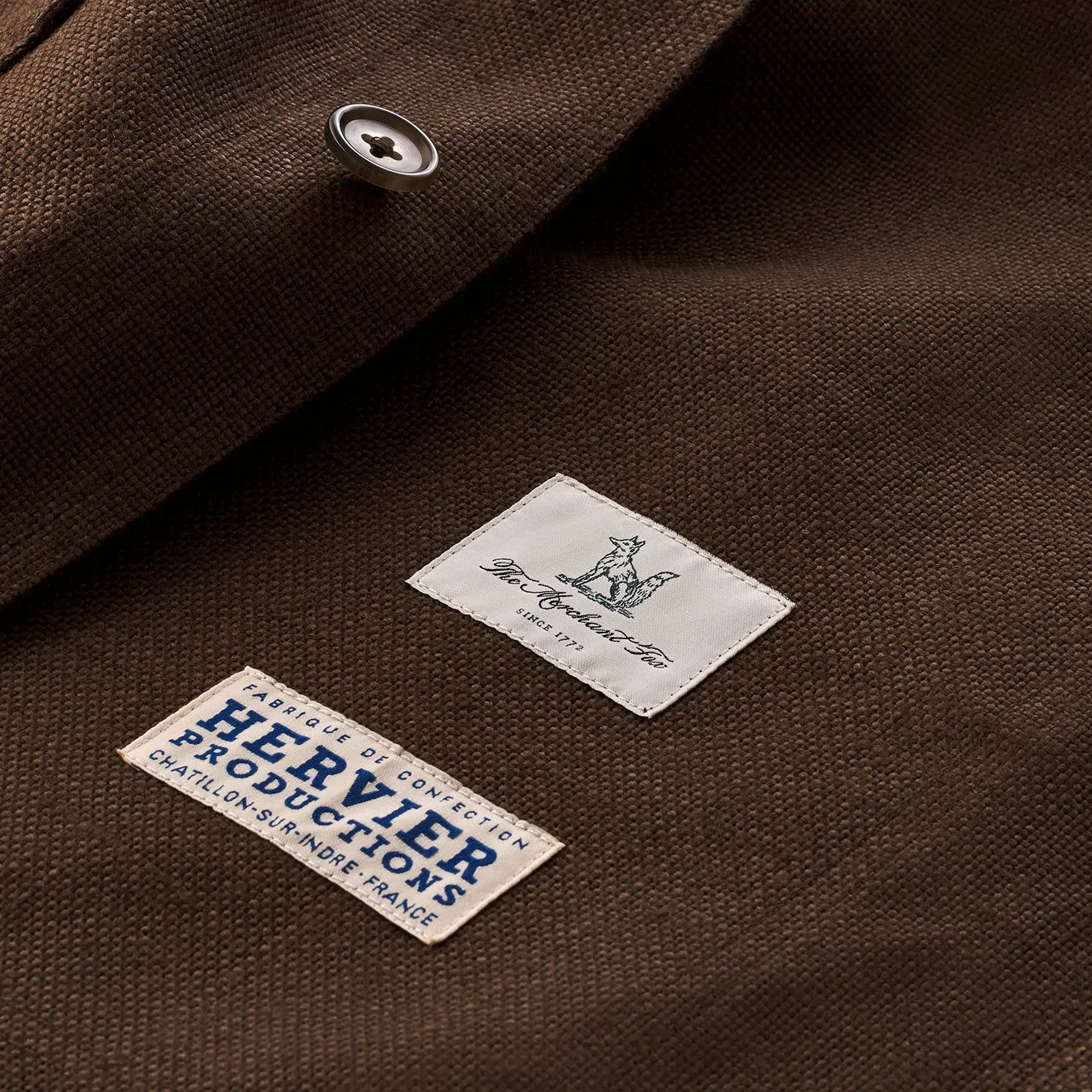 Espresso Brown Heavy Linen Utility Jacket