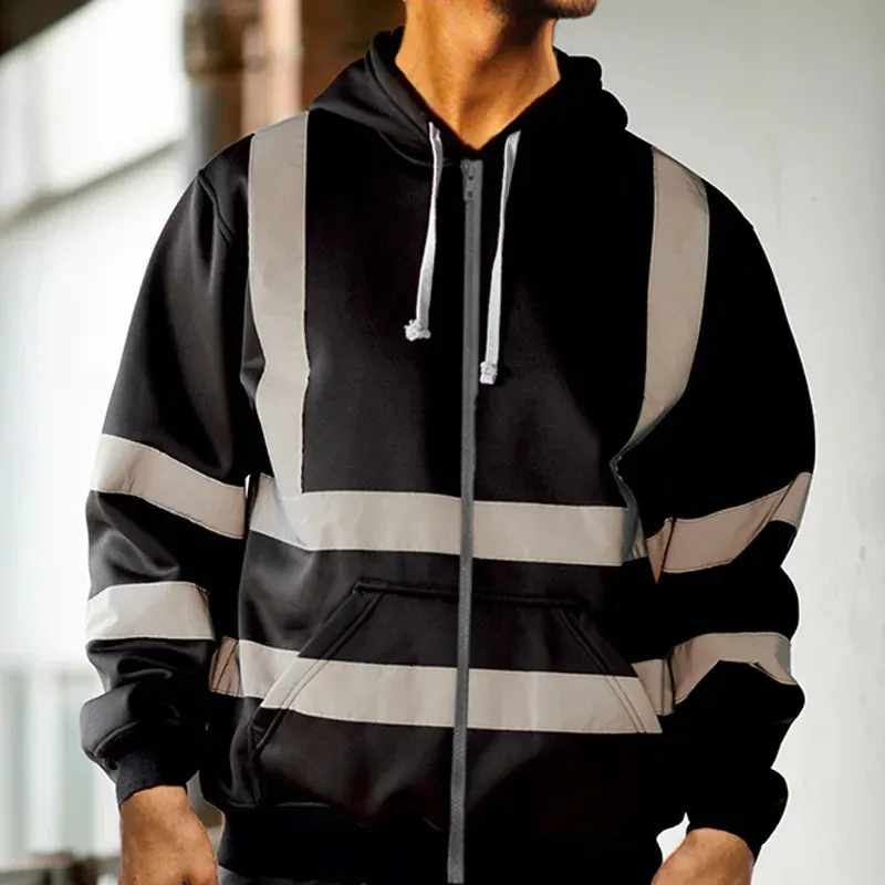 Hooded Sweatshirt With Reflective Strips