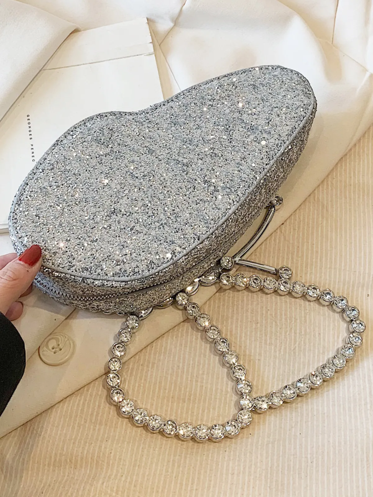 In Fluttering Fashion Crystal-Embellished Butterfly Clutch Bag