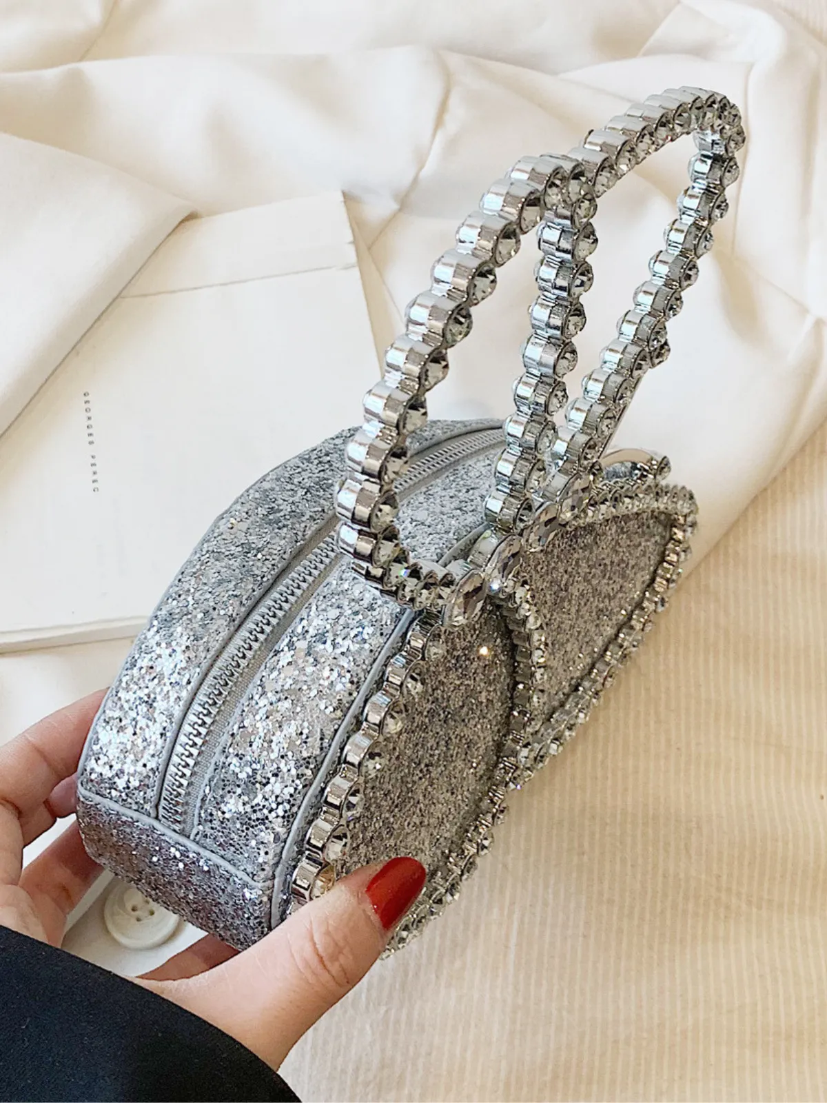 In Fluttering Fashion Crystal-Embellished Butterfly Clutch Bag