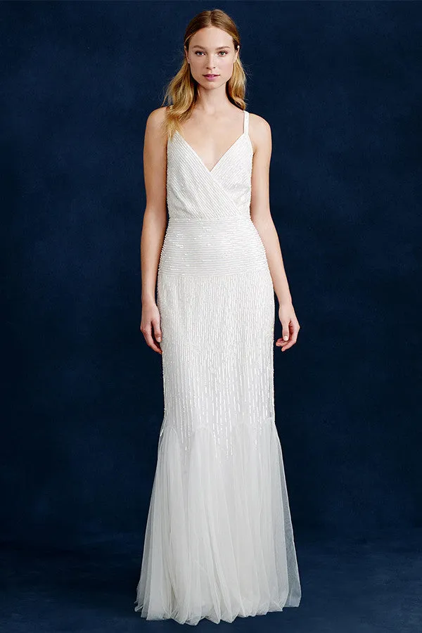 J. Crew Harper Beaded Mermaid Wedding Gown