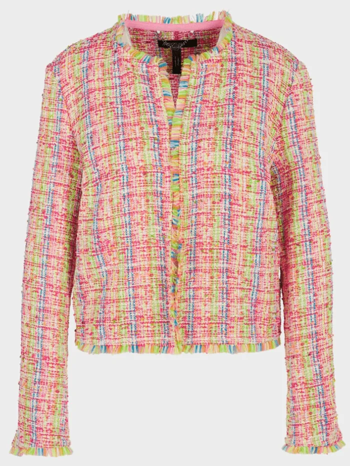 Marc Cain Collections Bouclé Jacket In Multicoloured Check WC 31.21 W57 COL 531