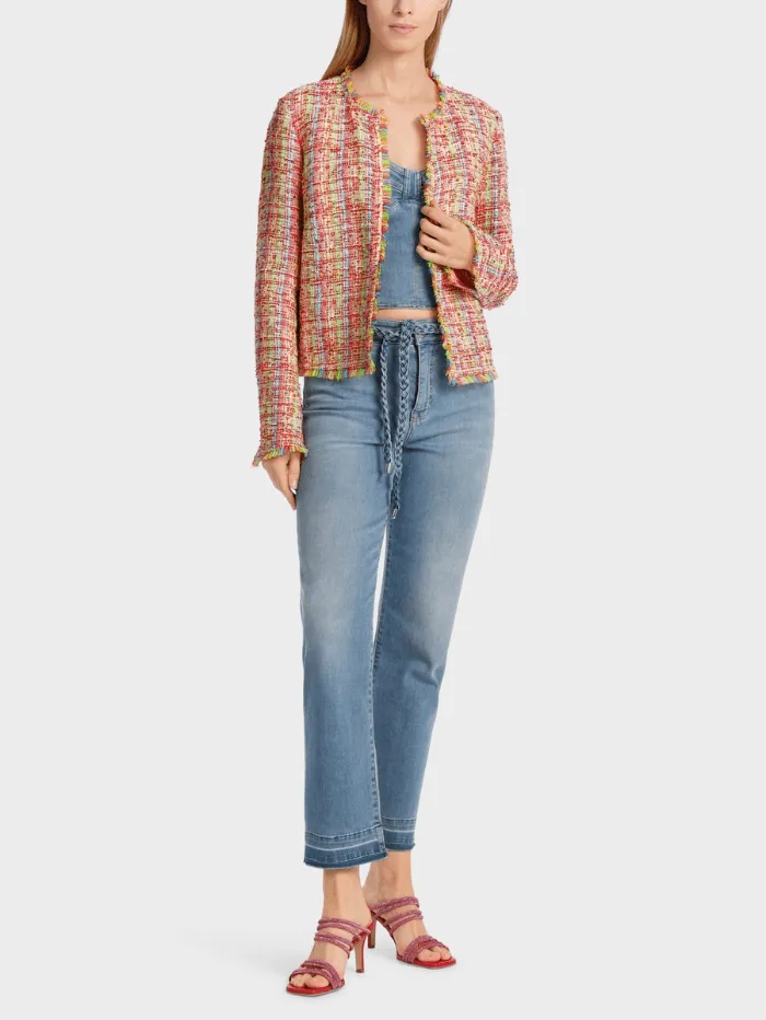 Marc Cain Collections Bouclé Jacket In Multicoloured Check WC 31.21 W57 COL 531