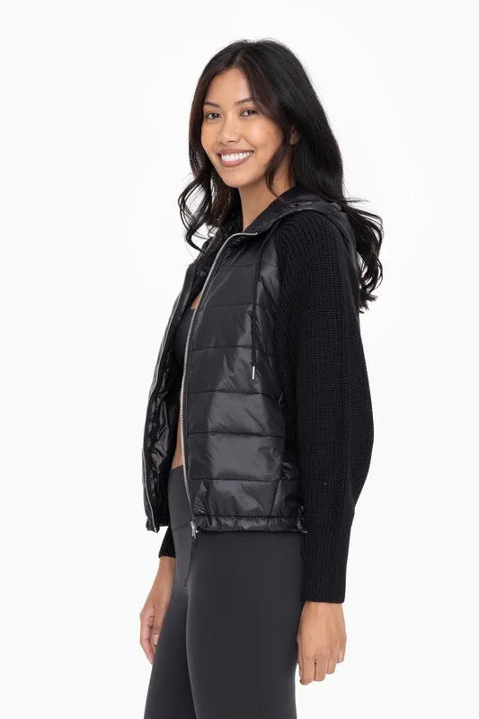 Mono B Puffer Sweater Sleeve Jackets - 2 colors - FINAL SALE