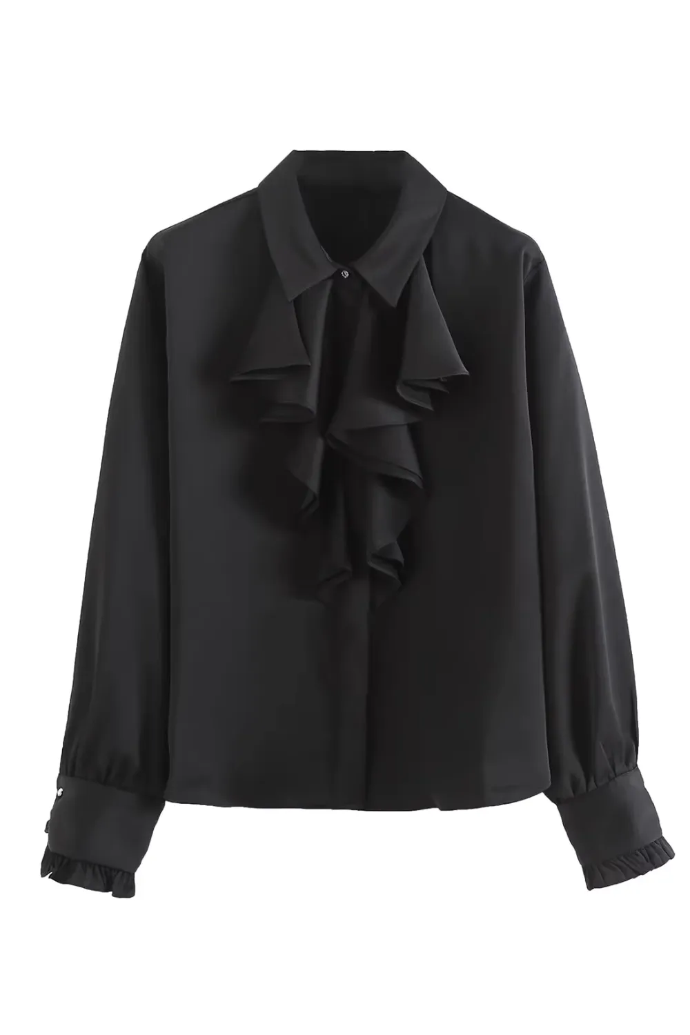 'Natalie' Embellished Satin Shirt (3 Colors)