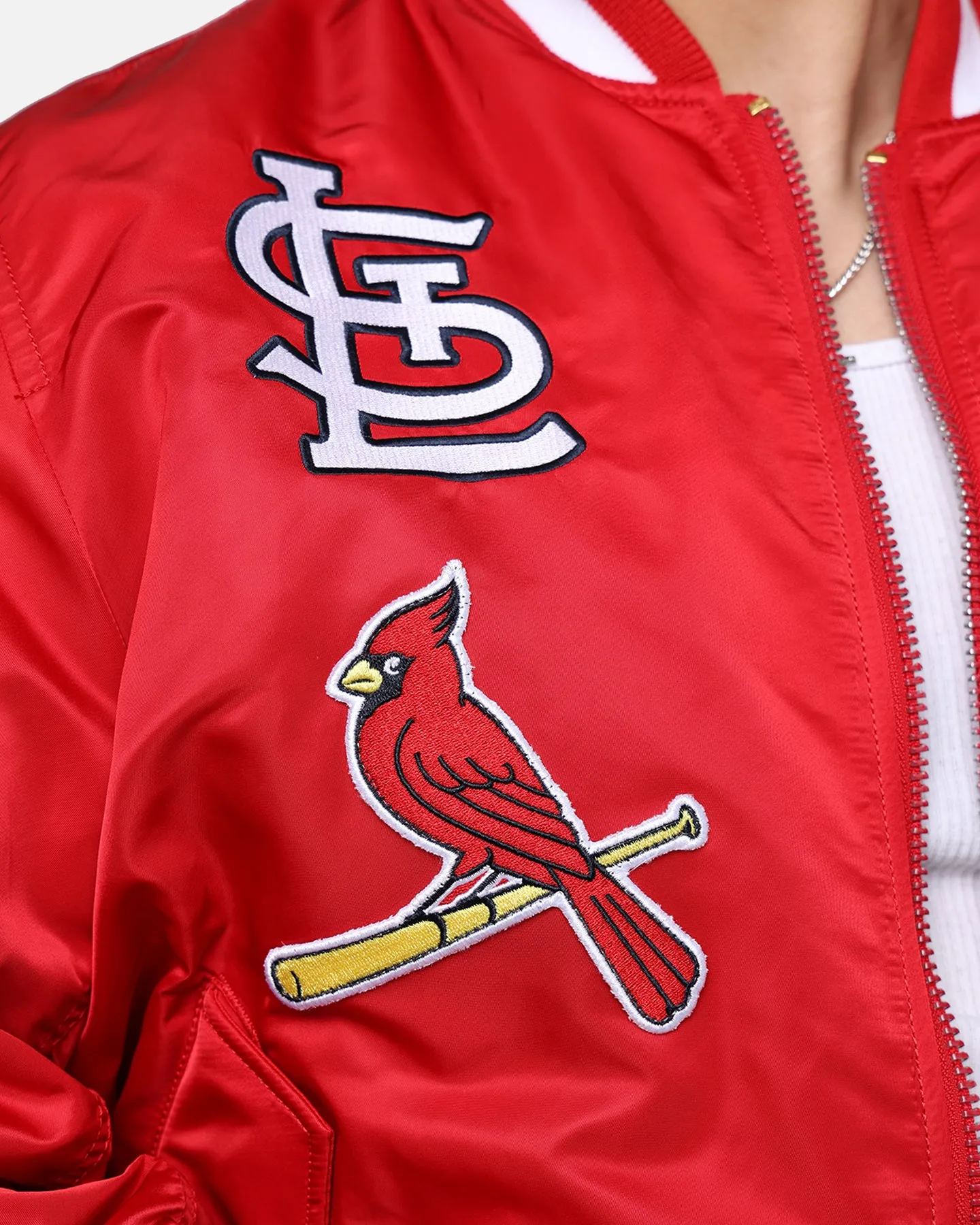 New Era X Alpha Series X MLB St Louis Cardinals MA-1 Bomber Jacket Red