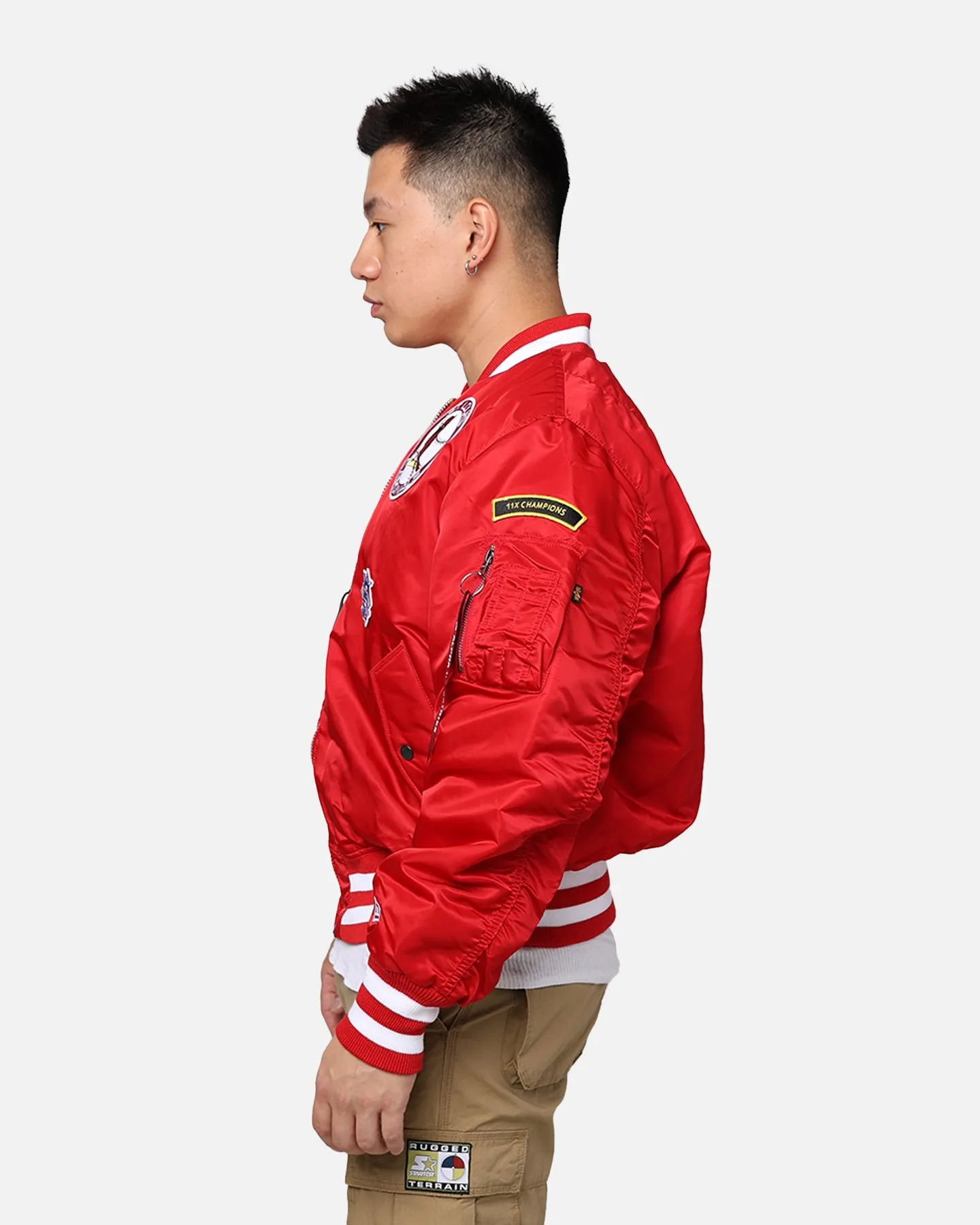 New Era X Alpha Series X MLB St Louis Cardinals MA-1 Bomber Jacket Red