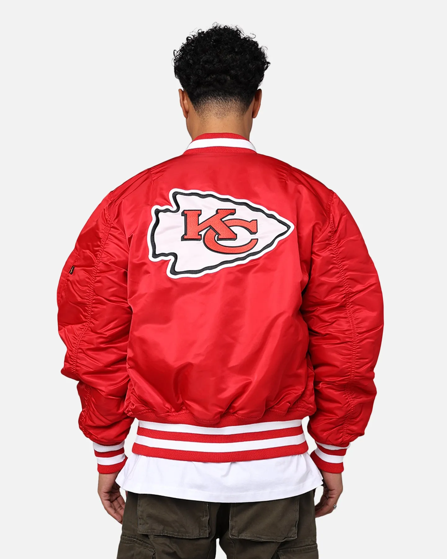 New Era X Alpha Series X NFL Kansas City Chiefs MA-1 Bomber Jacket Navy/Magenta