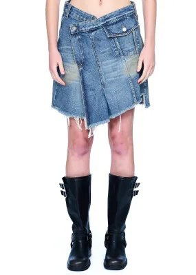 OPEN YY Wrap Denim Skirt