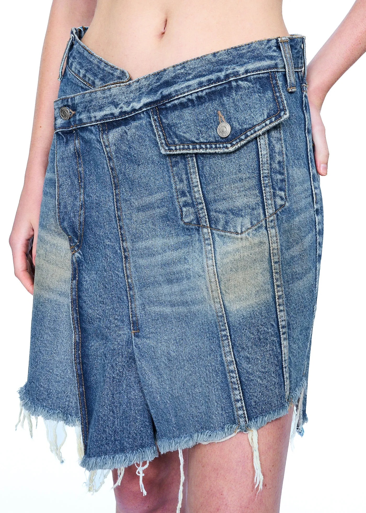 OPEN YY Wrap Denim Skirt