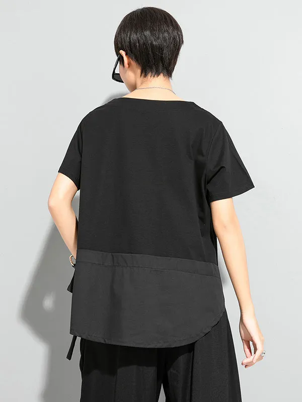 Original High-Low Asymmetric Loose Short Sleeve T-Shirts