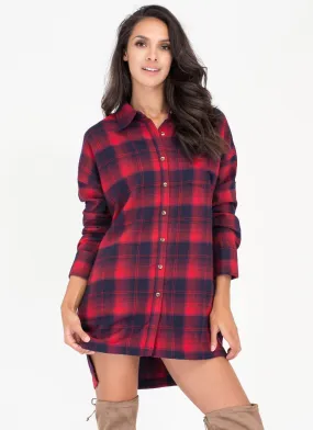 Plaid Girls' Club Flannel Shirt Dress