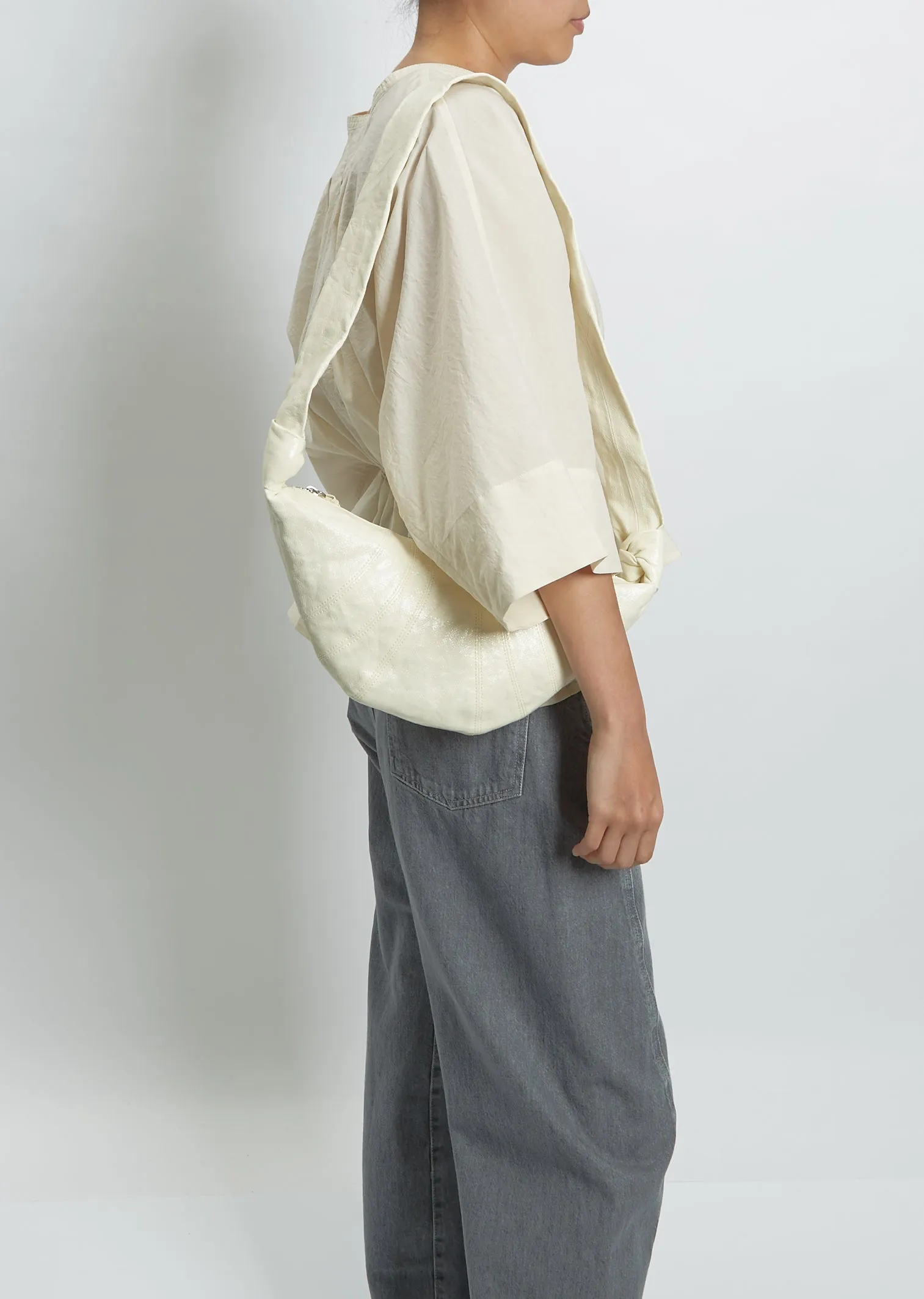 Pleated Blouse — Ivory