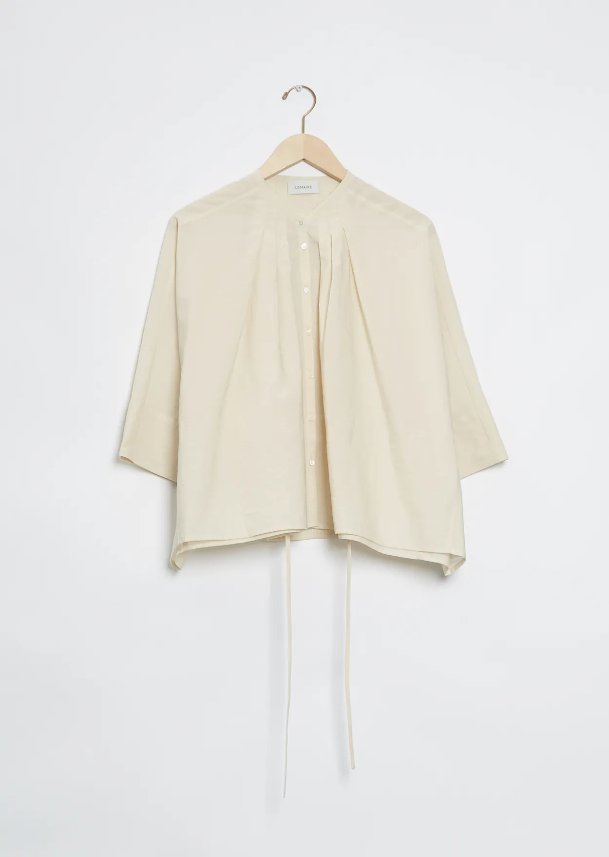 Pleated Blouse — Ivory