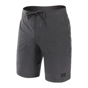 SAXX LAND TO SAND HYBRID SWIM SHORT Swim Shorts 9" / Black Shade Heather