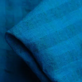 Self Check Turquoise Washed Linen