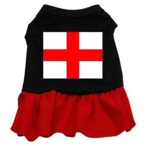 St. Georges Cross Screen Print Dress Black with Red XXL (18)