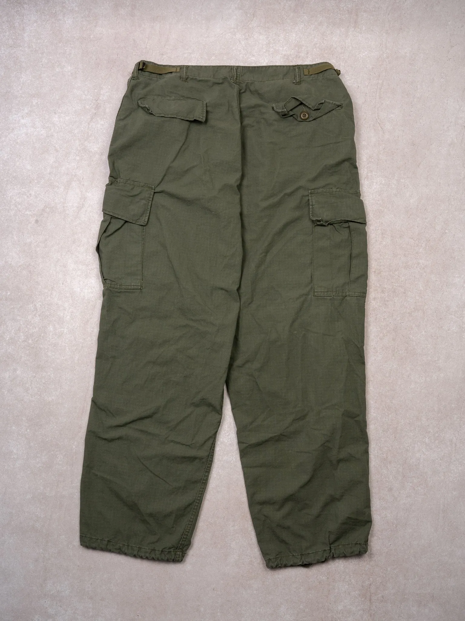 Vintage Green Army Adjustable Cargo Pants (35-39 x 32)