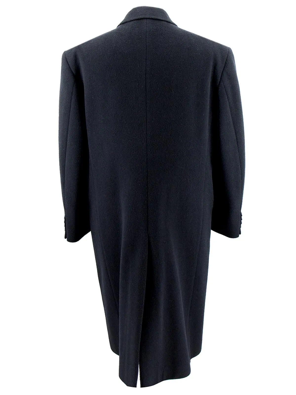 Vintage Navy Blue Wool & Cashmere Overcoat