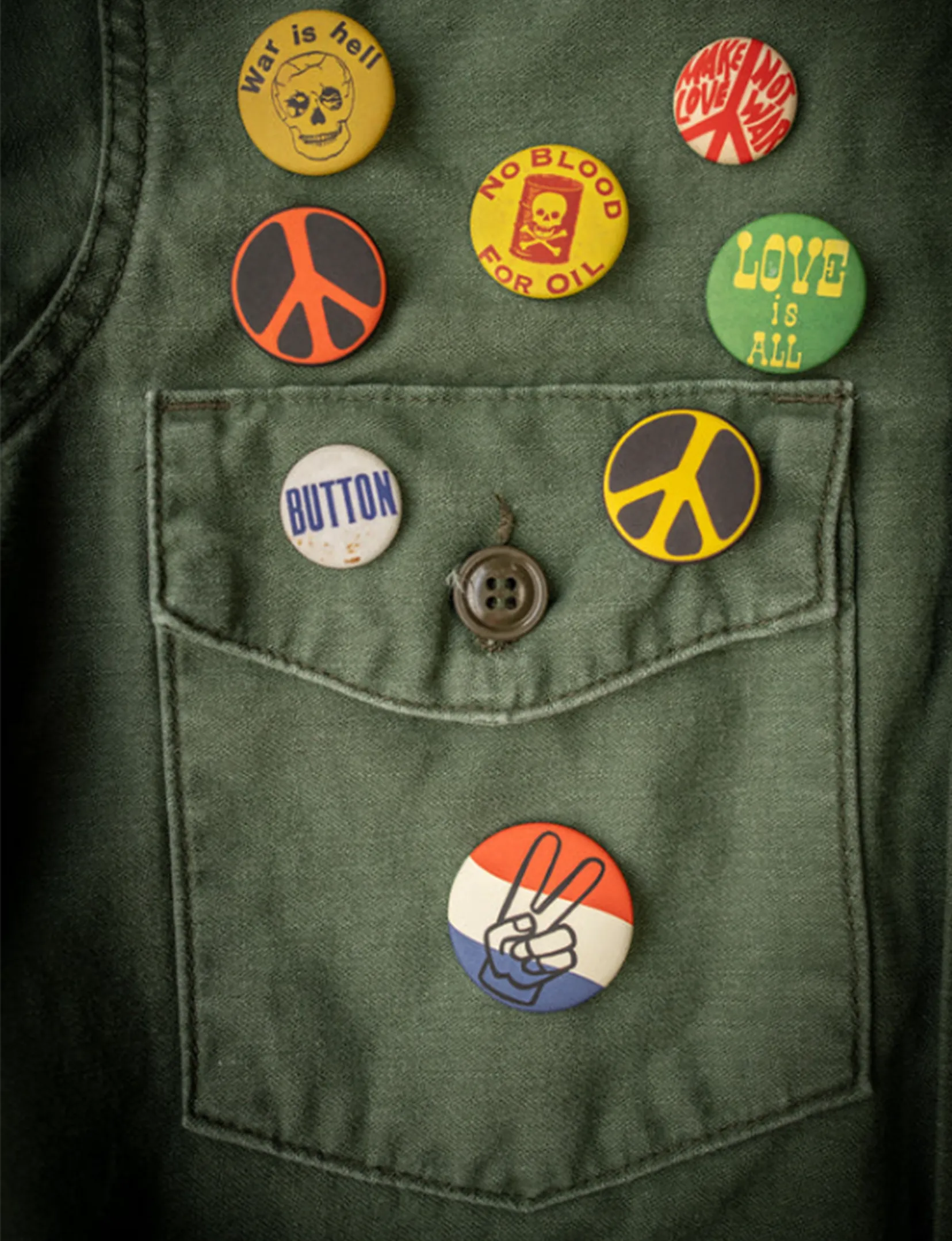 Vote For Peace Jacket, Army Fade