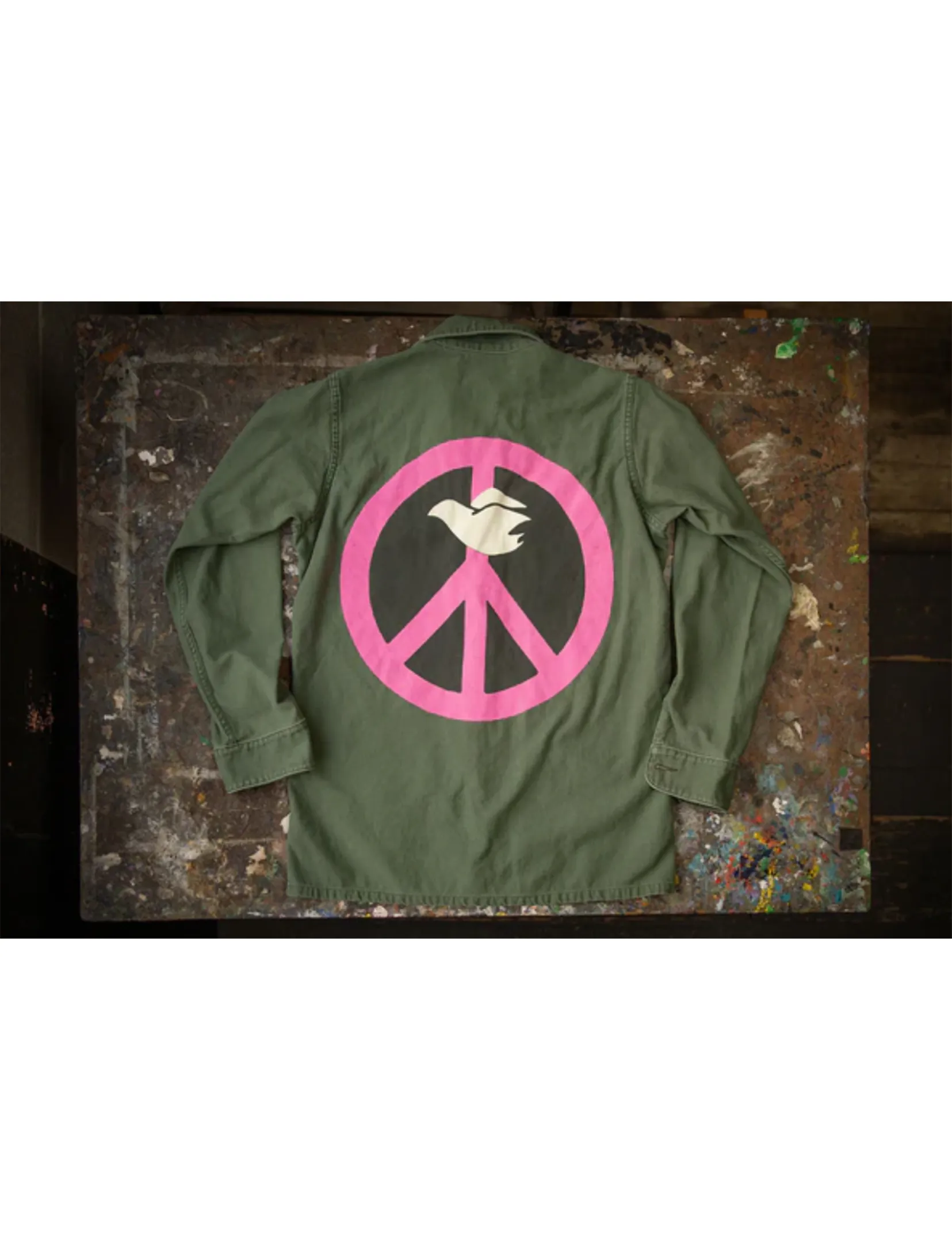 Vote For Peace Jacket, Army Fade